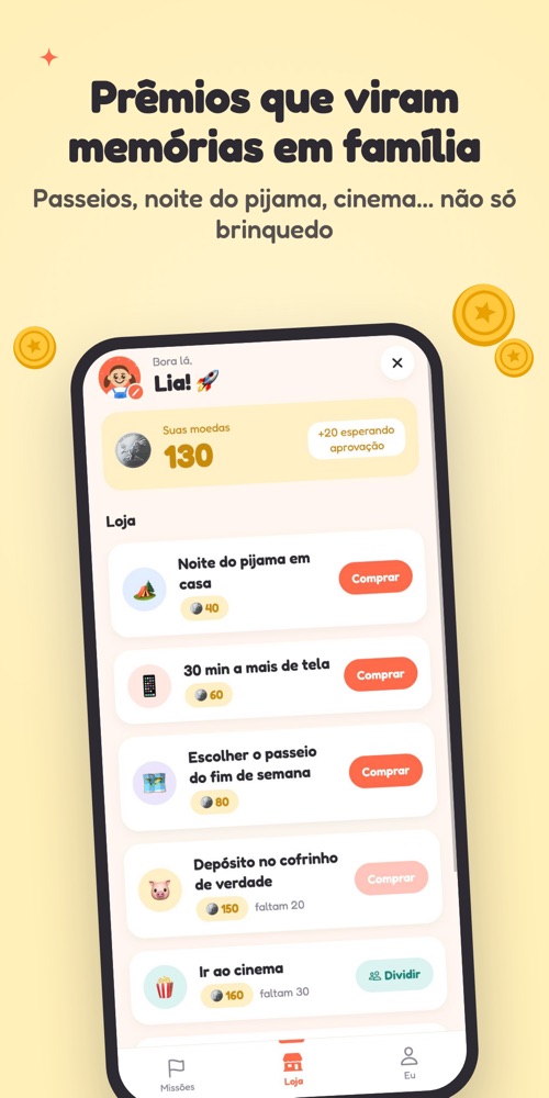 Loja da família com prêmios